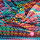 Teplákovina potisk pestrobarevný "pletený svetr"