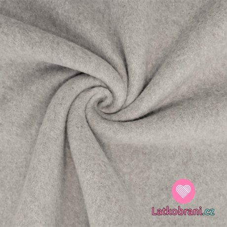 Bavlněný fleece jednobarevný šedý melanž 