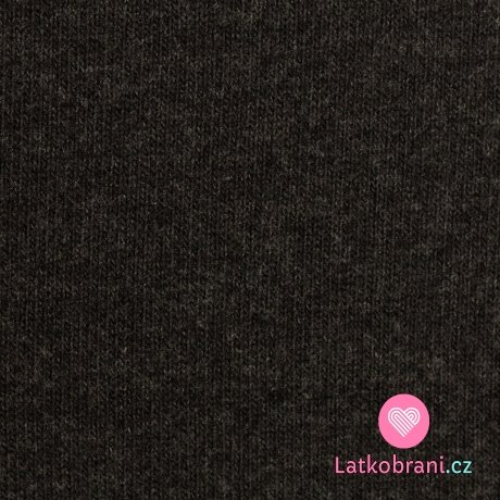 Italská pletenina, počesaná černá
