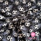 Teplákovina potisk fotbalové míče v letu na černé