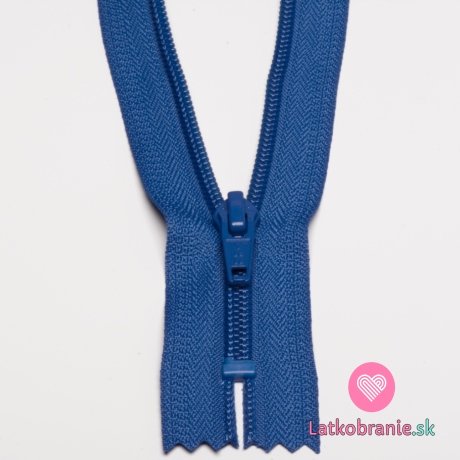 Zips špirálový nedeliteľný jeansový modrý 18 cm