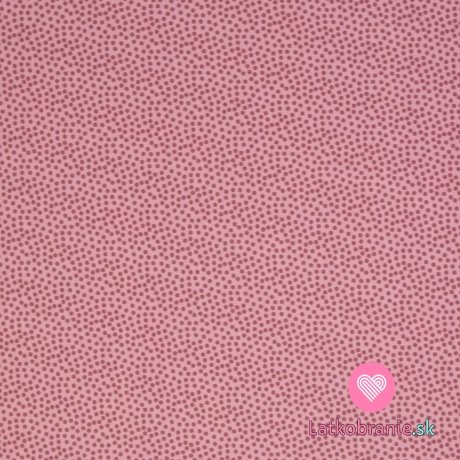 Úplet drobné tmavo ružové bodky na staroružovej