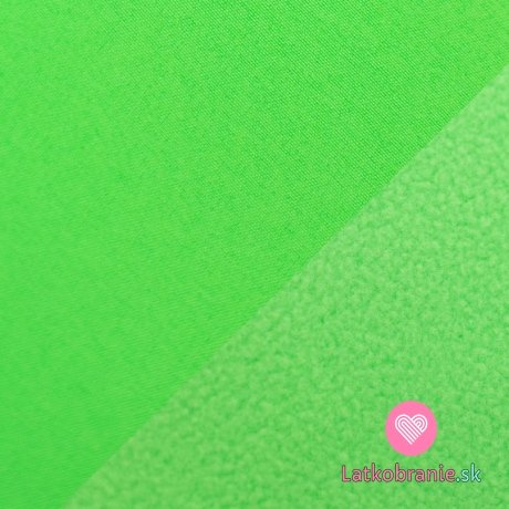 Softshell s fleecovou neónovo zelenou
