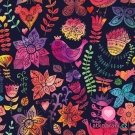 Softshell barevní ptáčci a motýlci na milované louce s fleecem