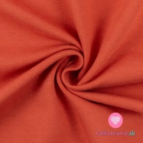 Teplákovina jednofarebná červeno - oranžová