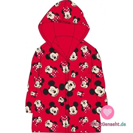 Regenmantel Baby Minnie und Mickey, rot, vel. 104-110