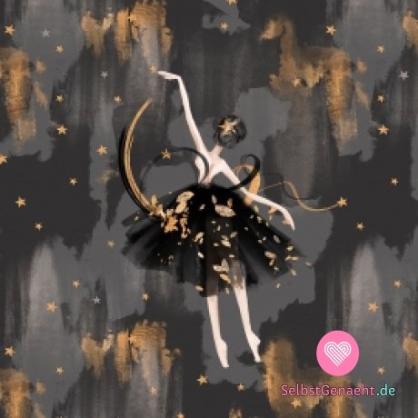 Ballerina-Panel auf goldgrauem Hintergrund