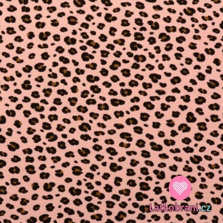 Úplet potisk leopardí vzor na růžové
