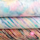 Úplet potisk batika barevné šikmé proužky, BIO