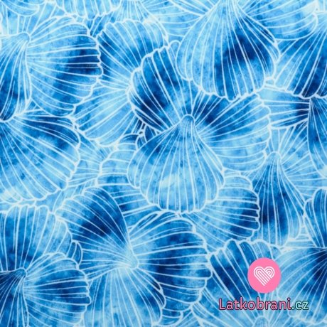 Softshell zimní - Květy aqua