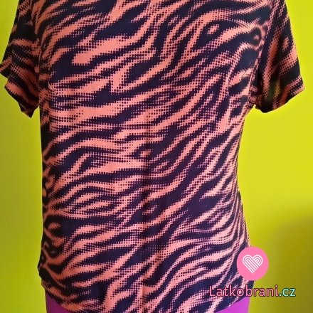 Viskozové triko s tygřím vzorem