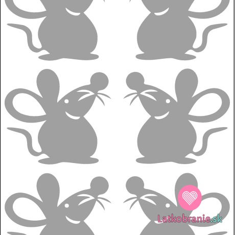 Reflexné nažehlovačka myšky (6ks)