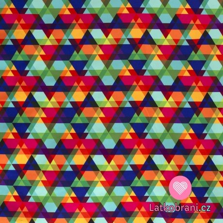 Softshell potisk barevné trojúhelníky 