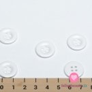 Knoflík čtyřdírkový, bílý 19mm