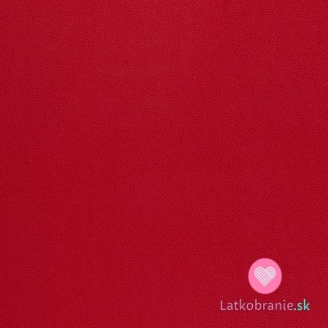 Bavlnené plátno drobné svetlo červené bodky na červené