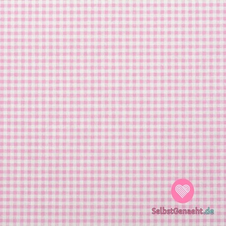 Baumwoll-Canvas rosa - weiße Würfel