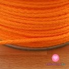 Šňůra kulatá oděvní PES 4 mm oranžová blatouchová