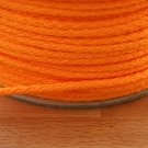Šňůra kulatá oděvní PES 4 mm oranžová blatouchová