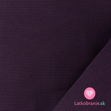 Bavlnený vaflový úplet jednofarebný fialový