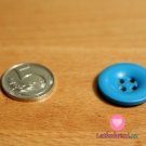 Knoflík hladký lesklý modrý 24mm