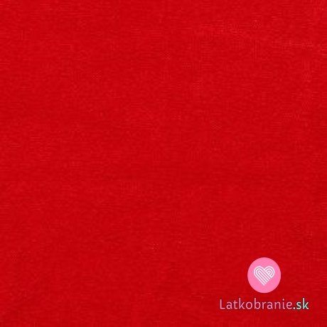 Jednofarebný, obojlícnej bavlnený úplet červený