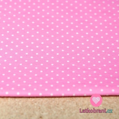 Úplet drobné puntíky na růžové dětské 2mm