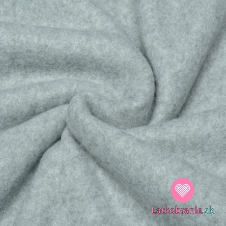 Bavlnený fleece melange svetlo šedý