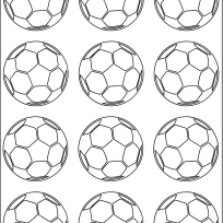 Biela nažehlovačka futbalovej lopty (12ks)