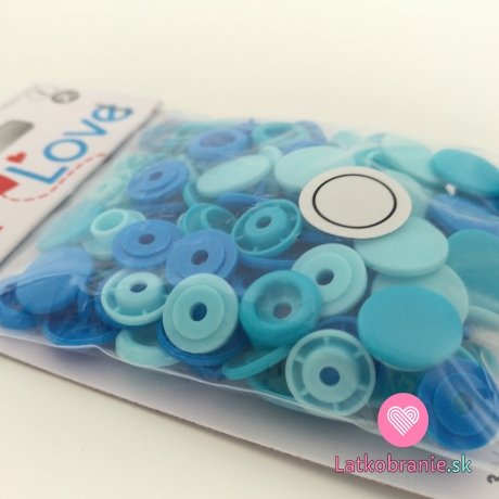 Patentky plastové Color Snaps PRYM LOVE - modrý mix