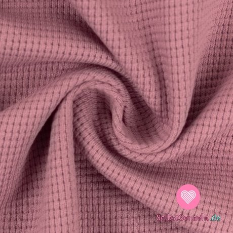 Baumwoll-Waffelstrick, einfarbig rosa