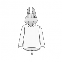 Geschnittenes Kinder-Sweatshirt mit Hasenohren Bunny 86-122
