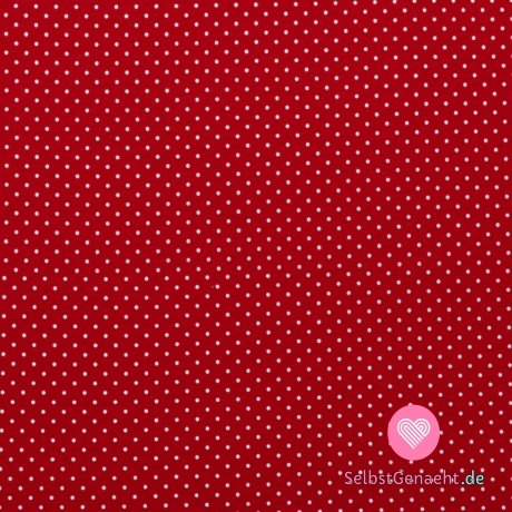 Strickwarenprint regular mini dot auf rot