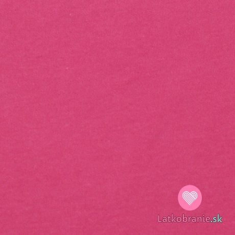 Jednofarebný, obojlícnej bavlnený úplet malinovo ružový