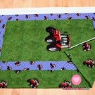 Úplet panel červený traktor na trávě