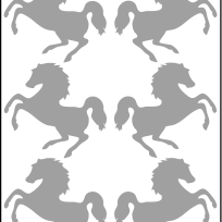 Reflexné nažehlovačka skákajúci koňa (6ks)