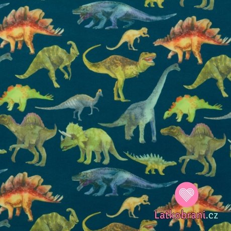 Pružný softshell dinosauři na tmavě modré