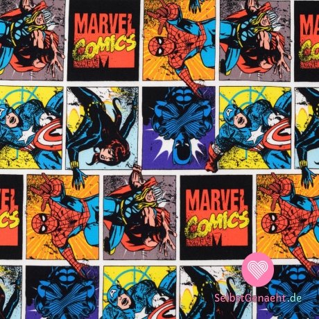 Stricken Sie die Helden der Avengers-Comics mit Aufdruck