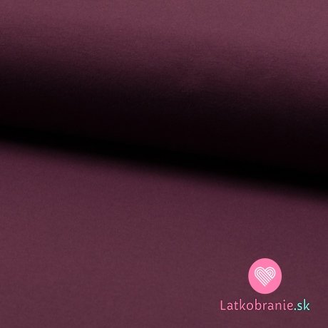 Jednofarebná teplákovina fialovo-bordová