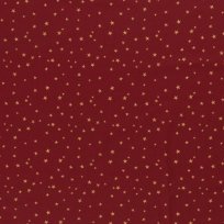 Bavlněné plátno potisk hvězdičky na červené burgundy