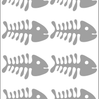 Reflektierendes Fischskelett zum Aufbügeln (8 Stück)