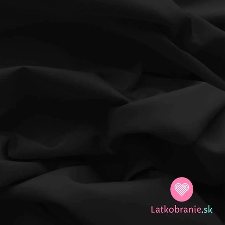 Bavlnený popelín jednofarebný čierny