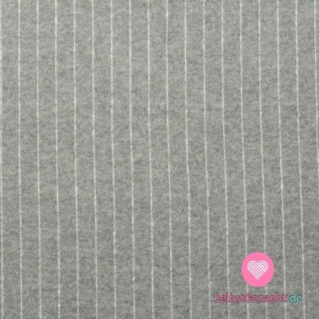 Baumwollflanellstreifen auf Grau