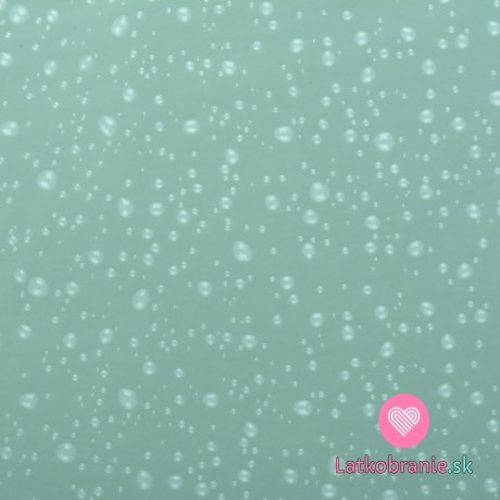 Softshell zimné - Kvapky dažďa na staromint - 3D efekt