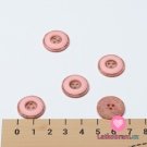 Knoflík s ozdobným okrajem růžový 18 mm