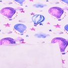 Teplákovina potisk fialovo-modré balóny v obláčcích