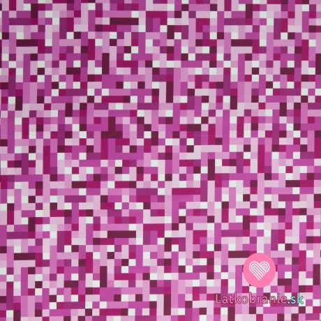 Softshell s fleecom ružové pixely
