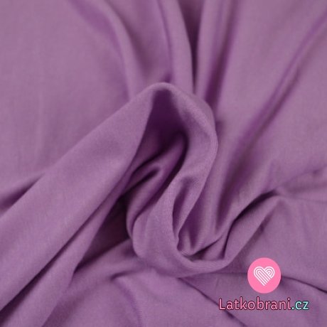Viskózový jednobarevný úplet fialový lila