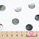 Knoflík kulatý, čtyřdírkový perleťový 15mm