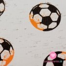 Úplet potisk fotbalové míče na světle šedé melé