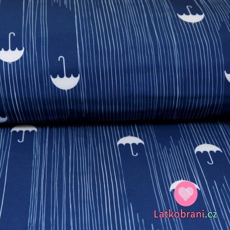 Softshell deštník na tmavě modré